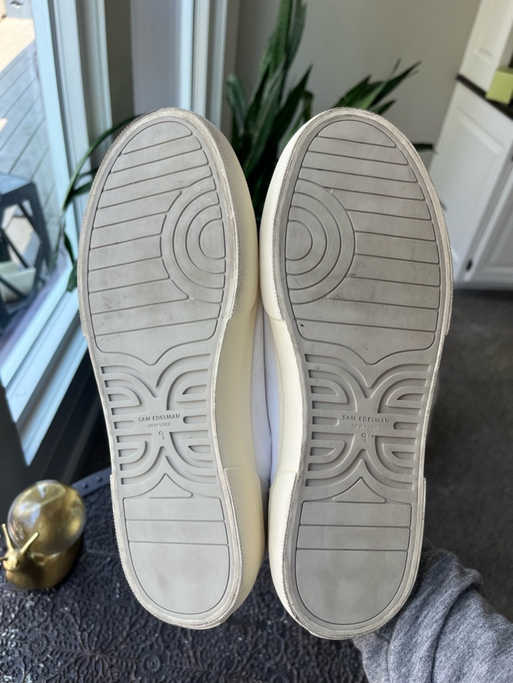 SAM EDELMAN SONIA PLATFORM WHITE CANVAS SNEAKERS 9 - Picture 12 of 12